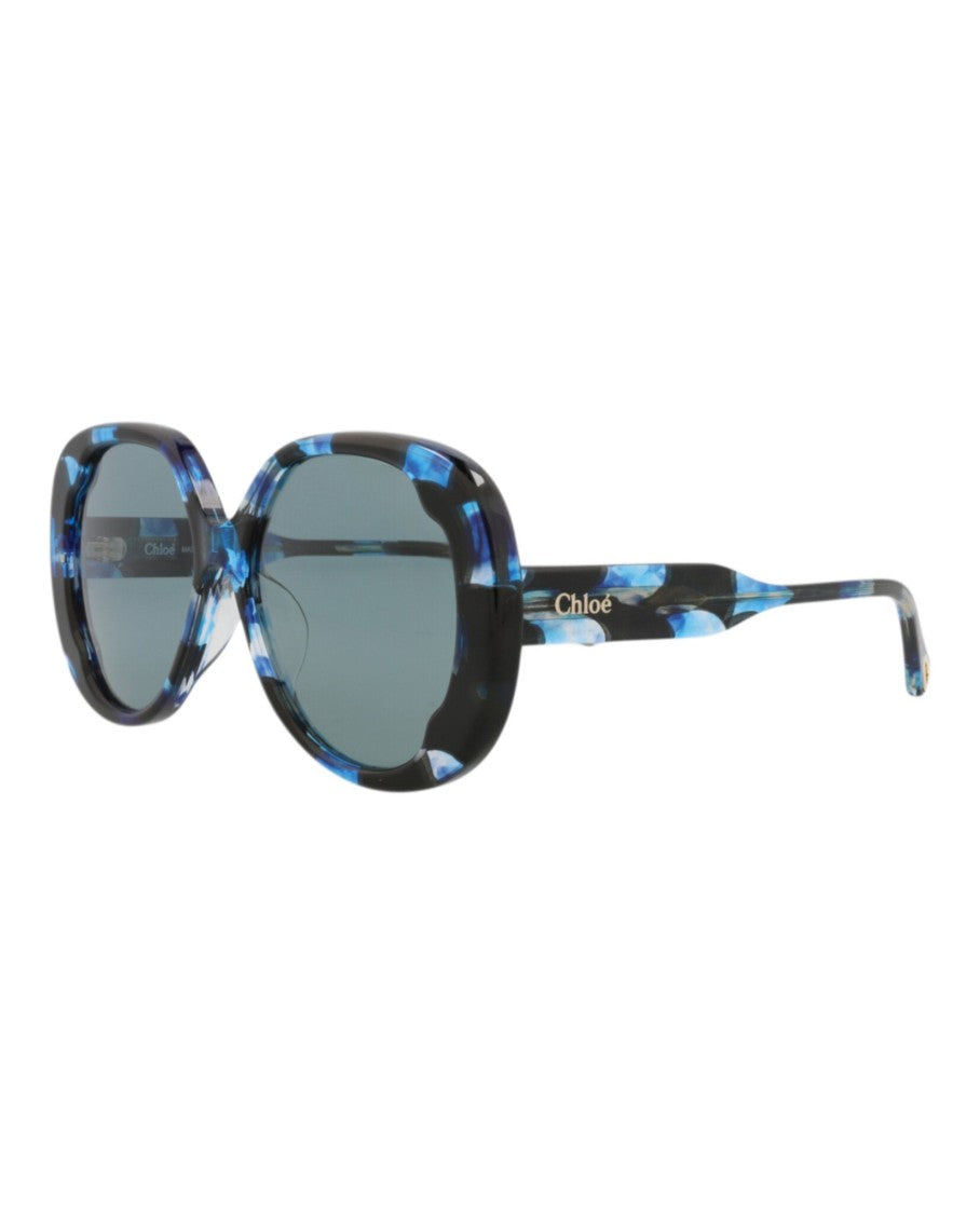 Chloé Round-Frame Recycled Acetate Sunglasses