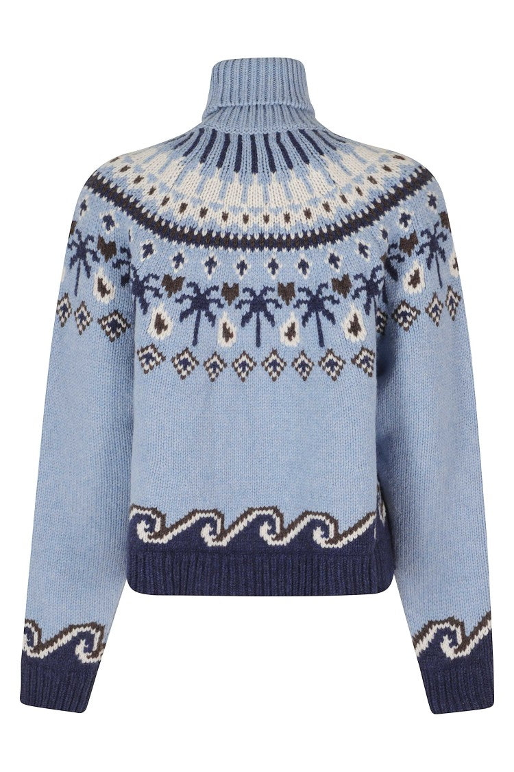 Alanui Sweet Winter Jacquard Virgin Wool Turtleneck