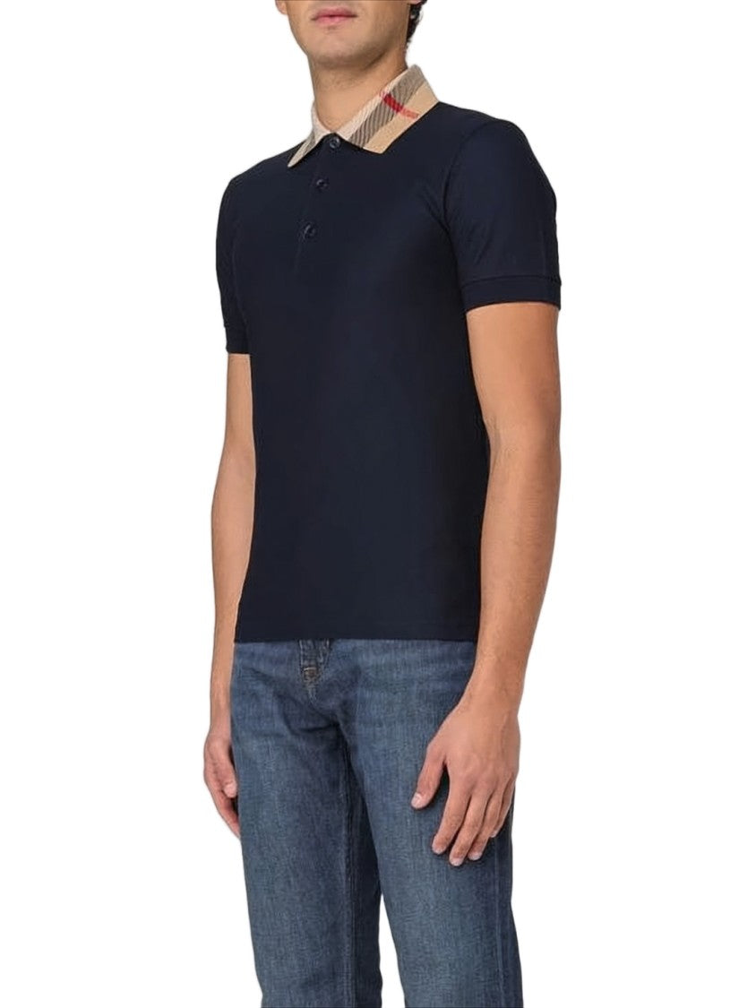 Burberry Short-Sleeved Navy Polo Shirt