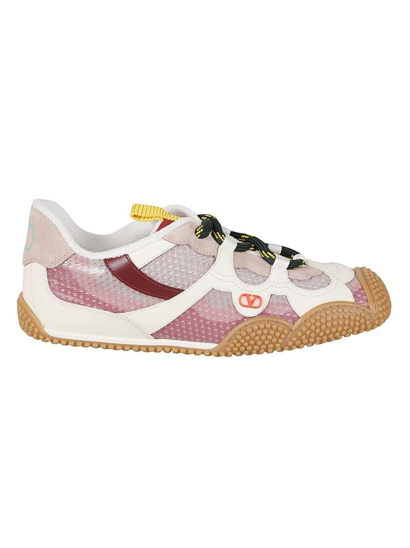 Valentino Garavani Translucent Mesh Leather Sneakers