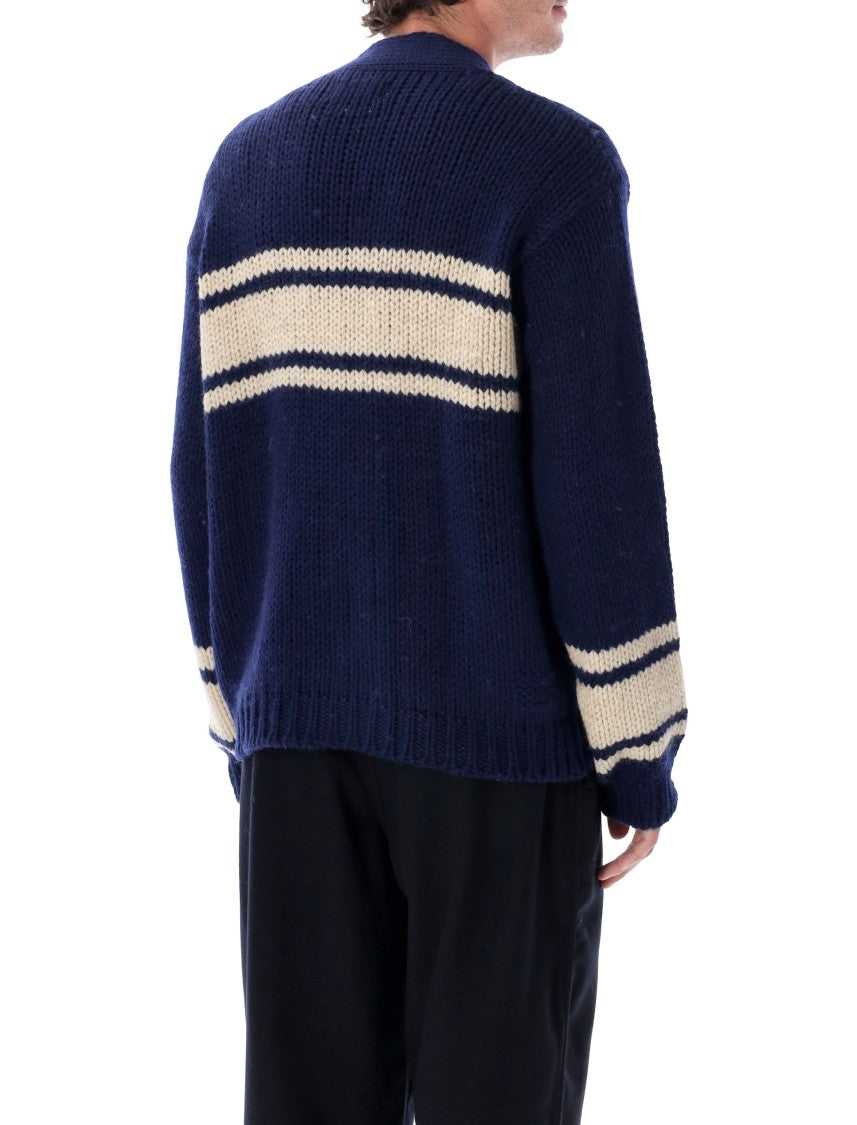 Universal Works Chunky Knit Cardigan In Heritage-Inspired Design