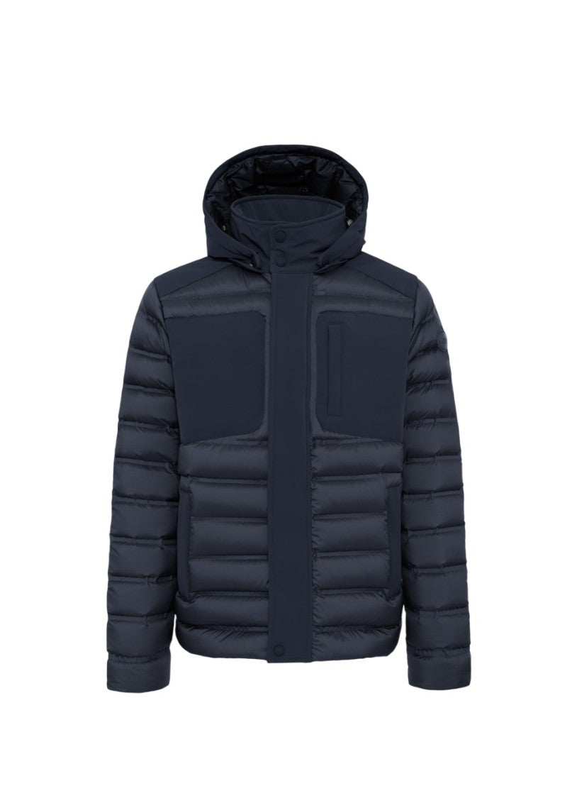 Colmar Black Water-Repellent Detachable Hood Down Jacket