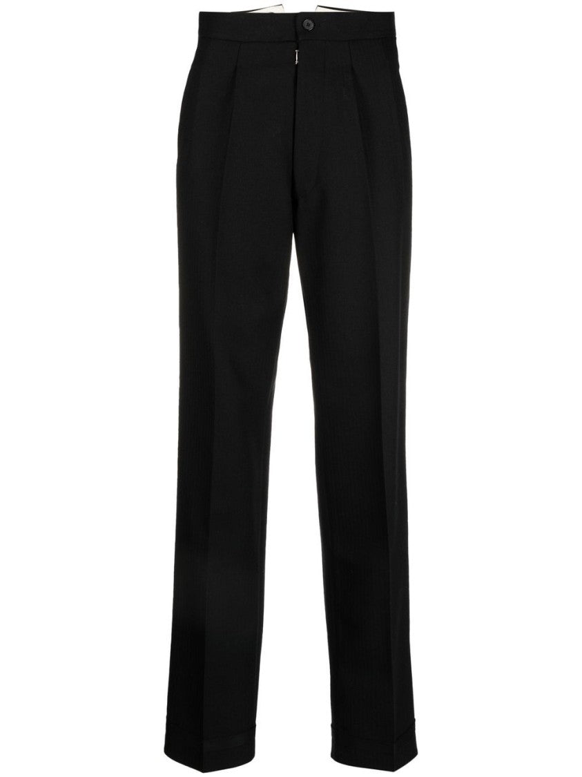 Maison Margiela Tailored High-Waist Trousers With Classic Button Closure