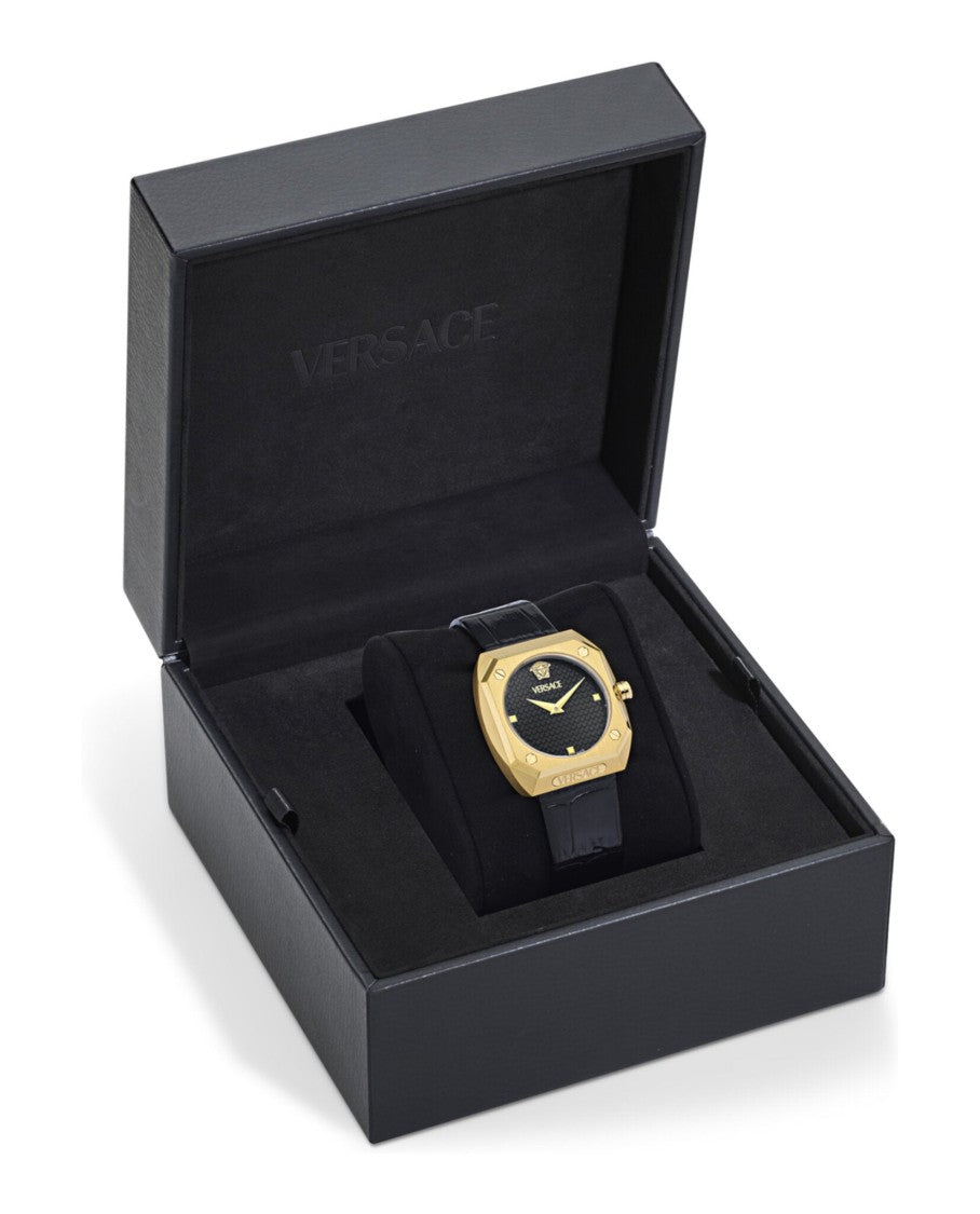 Versace Antares Leather Watch