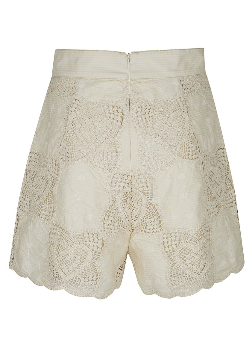 Zimmermann Nude & Neutrals Cotton Blend Shorts