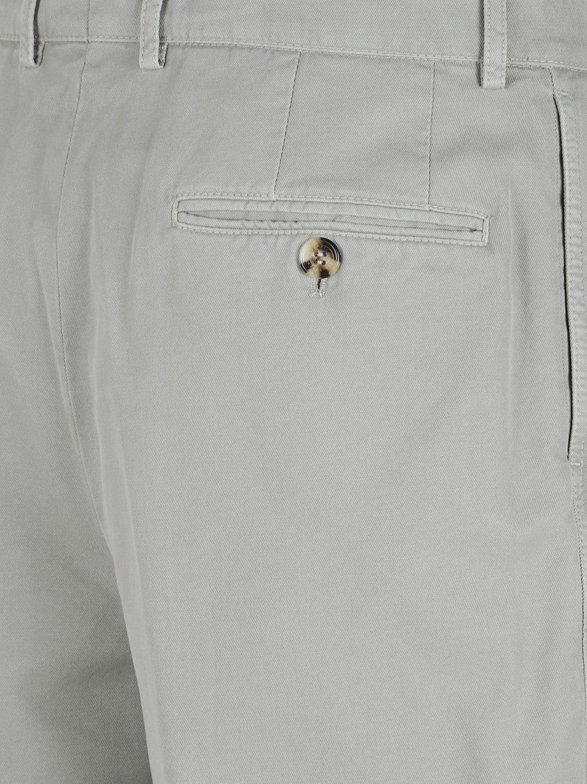 Brunello Cucinelli Tailored Grey Shorts With Flat Front
