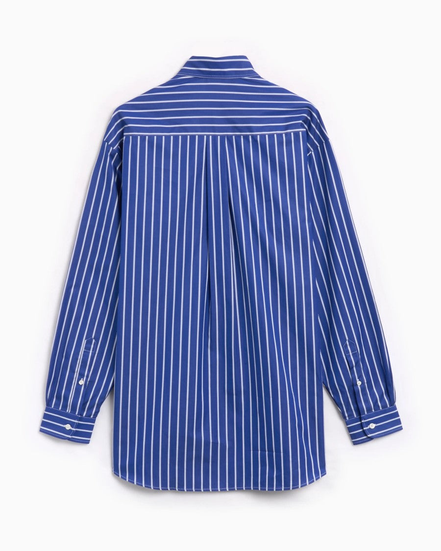 Sky High Farm Workwear Striped Button-Down Shirt With Chest Pocket