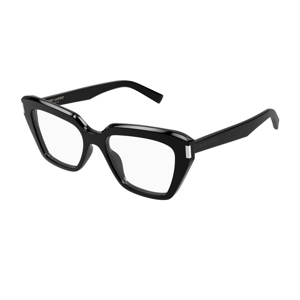 Saint Laurent Sl 829 Linea Corner Angle Architectural Black Acetate Optical Frame