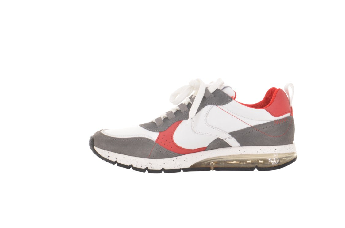 Voile Blanche Grey Cotton Dynamic Panel Design Sneakers