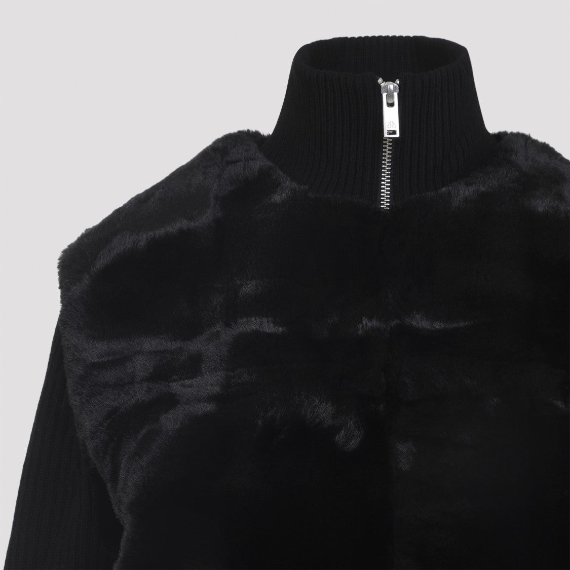 Moose Knuckles Faux Fur And Wool Blend Jacket