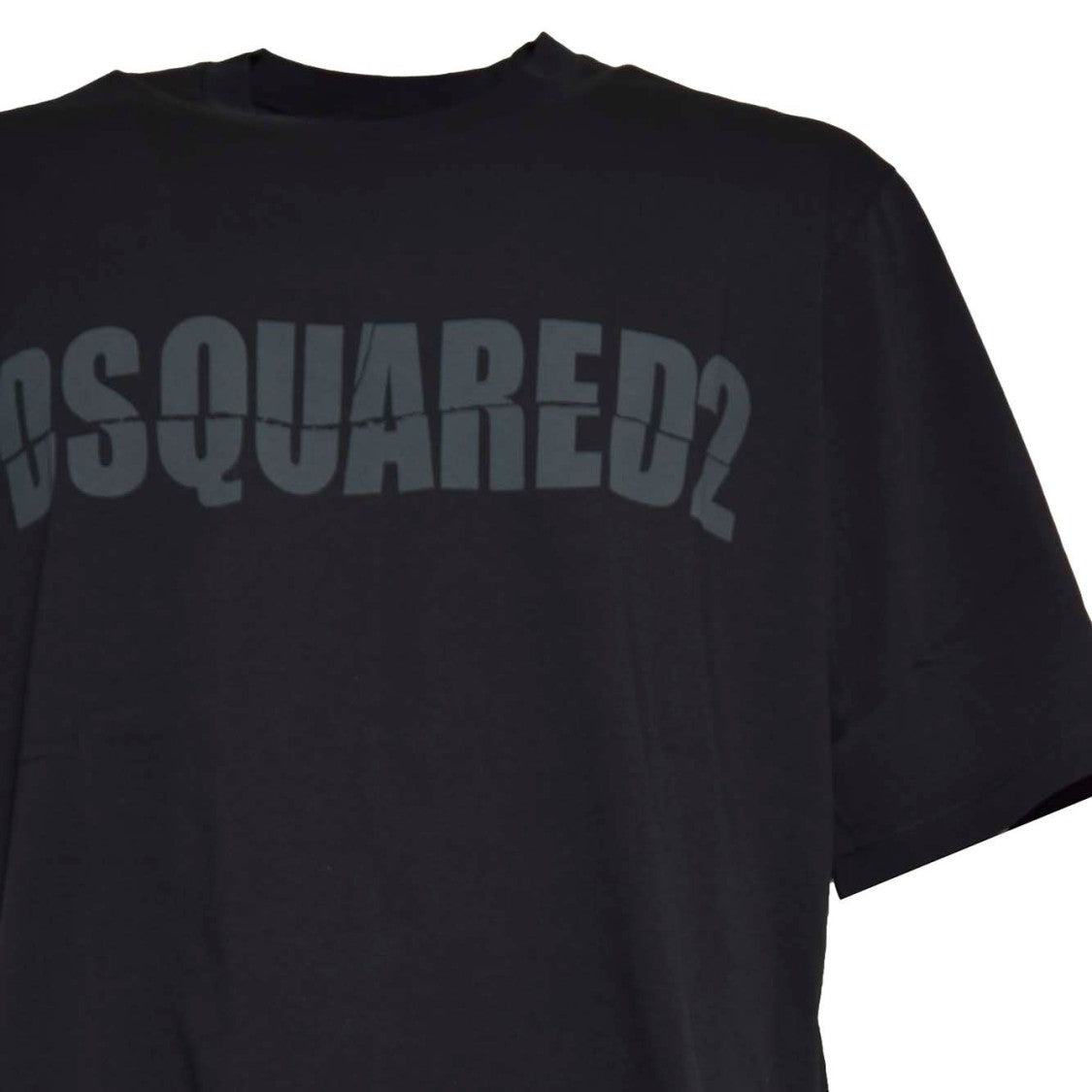 Dsquared2 Black Cotton Loose Fit T-Shirt With Print