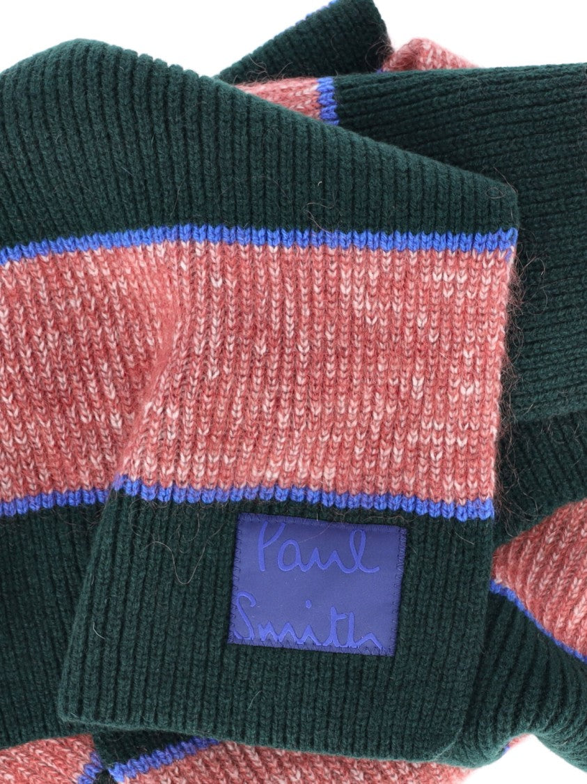 Paul Smith Multicolor Striped Mohair-Blend Scarf