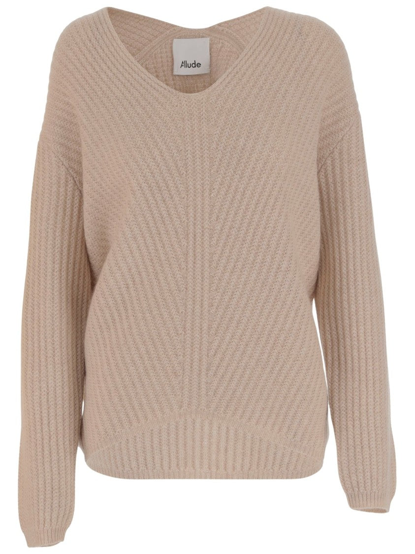 Allude Ribbed Cashmere Pullover