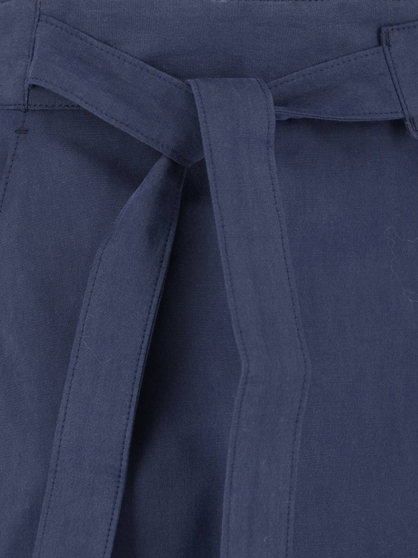 Paul Smith Blue Straight-Leg Cotton Lyocell Pants