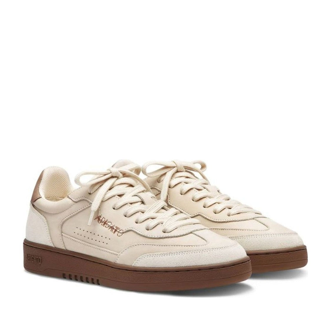 Axel Arigato Grey Dice Perforated Side Details Leather Sneakers