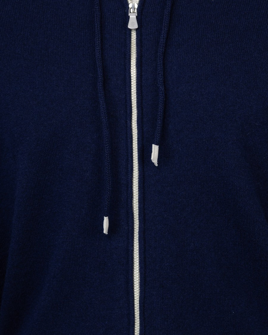 Eleventy Full-Zip Blue Sweater