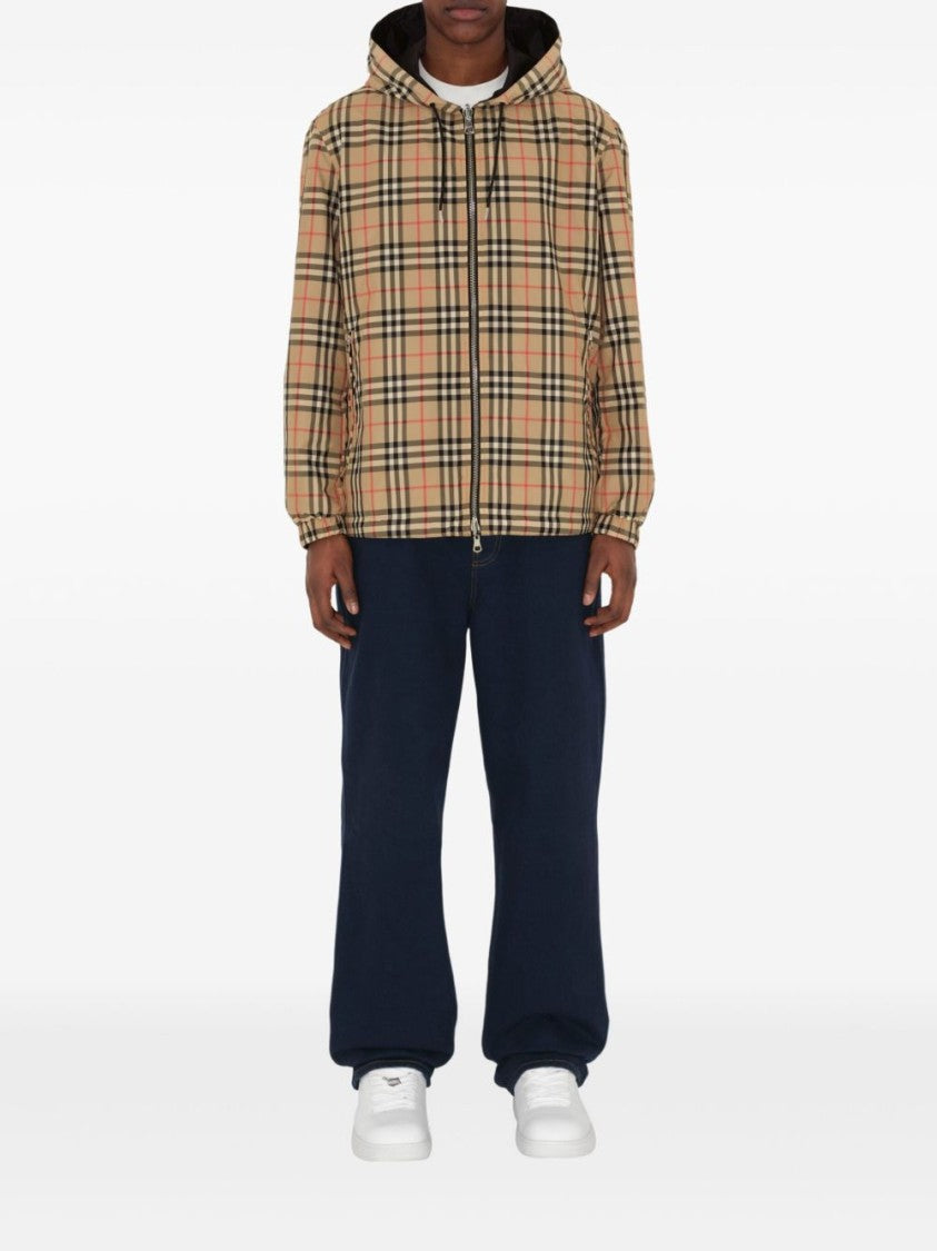 Burberry Vintage Check Jacket With Drawstring Hood