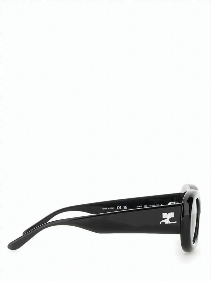 Courrèges Oval-Frame Sunglasses With Finish