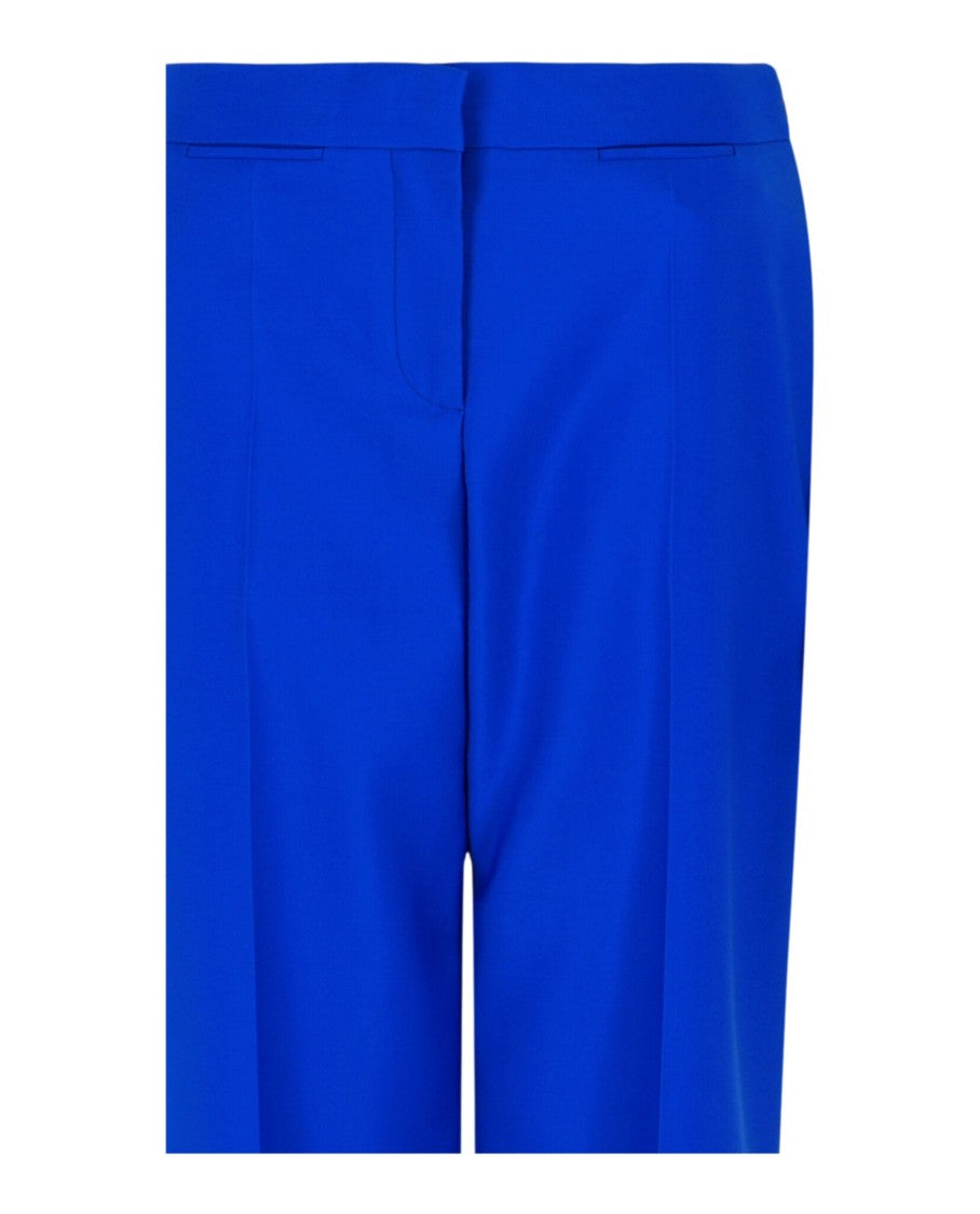 Alexander Mcqueen Mid-Rise Wide-Leg Wool Trousers With Pronounced Creases