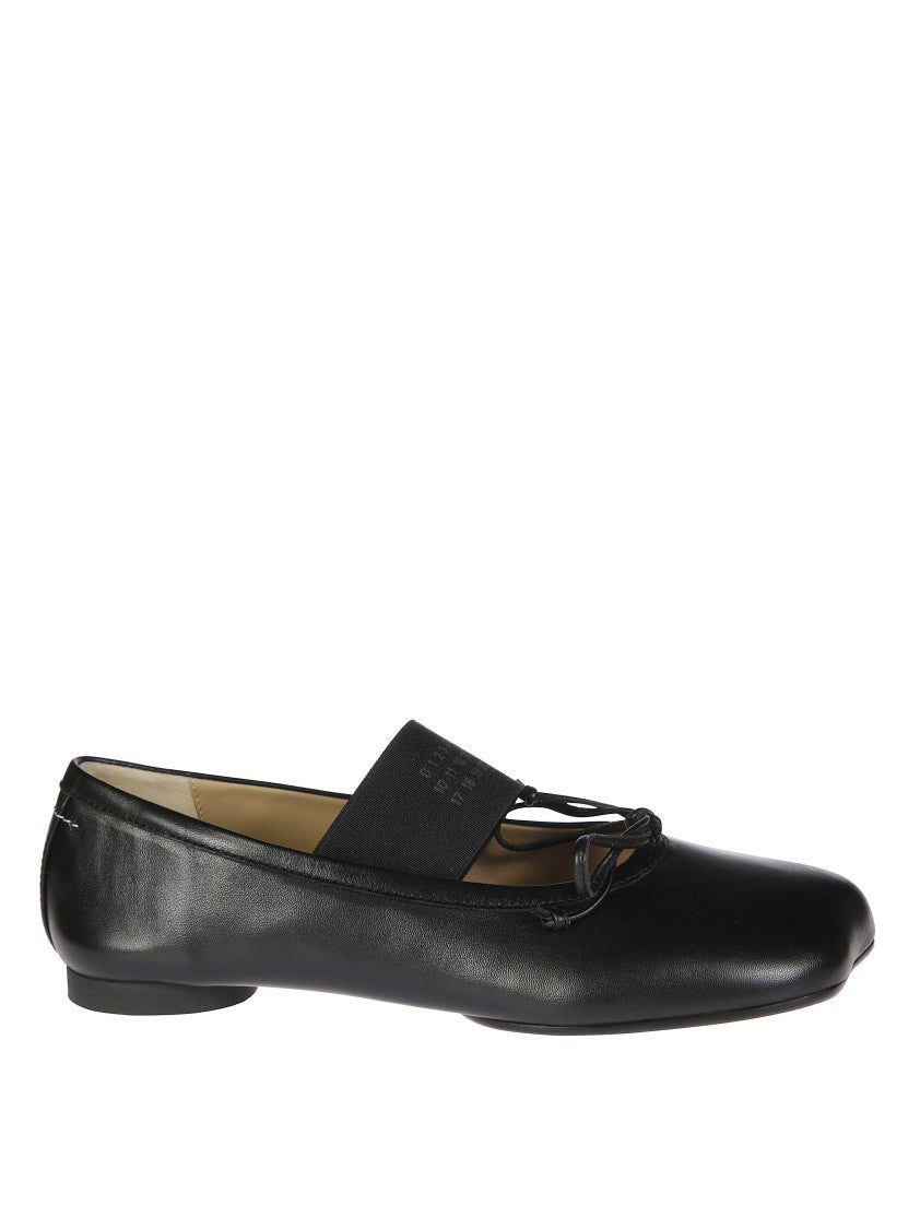 Mm6 By Maison Margiela Black Ballet Flats With Elastic Band