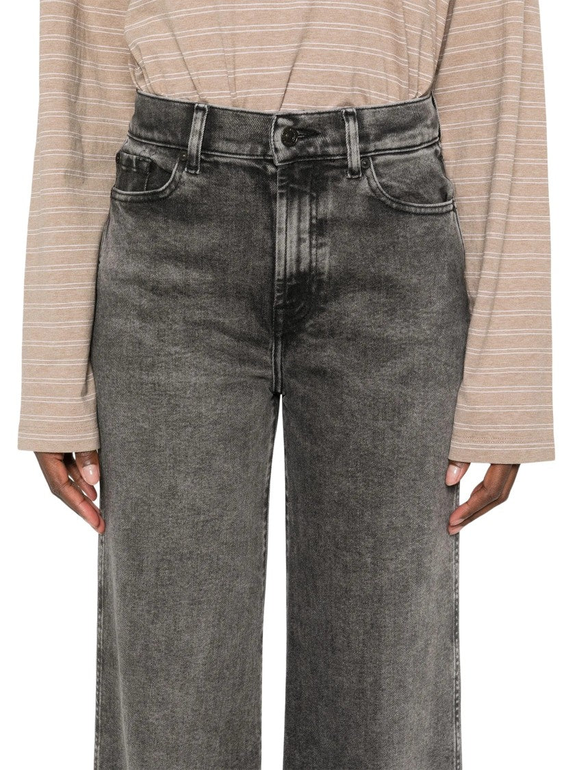 7 For All Mankind Wide-Leg High-Waist Jeans With Soft Finish