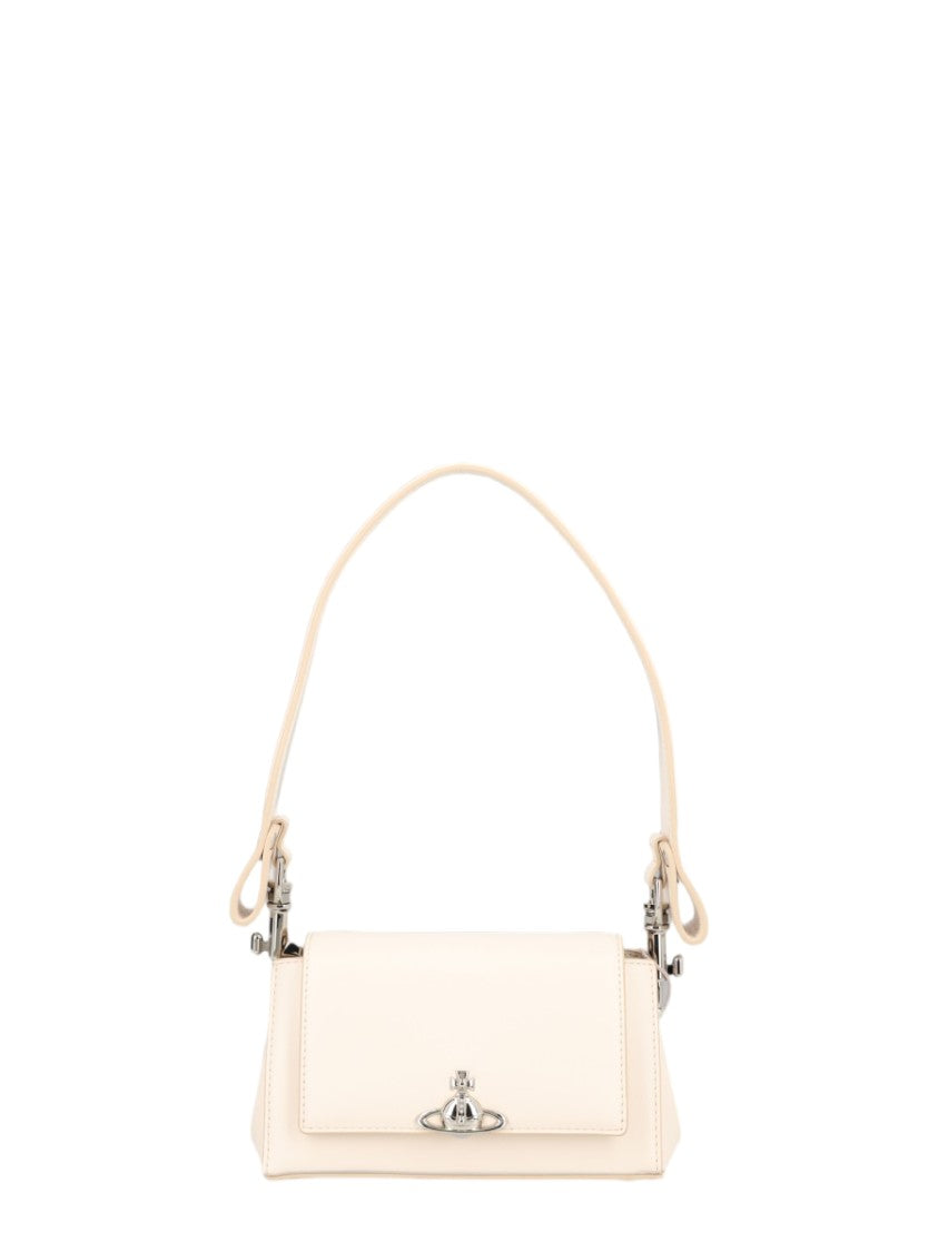 Vivienne Westwood Structured Handbag With Flap Closure And Distinctive Orb Emblem
