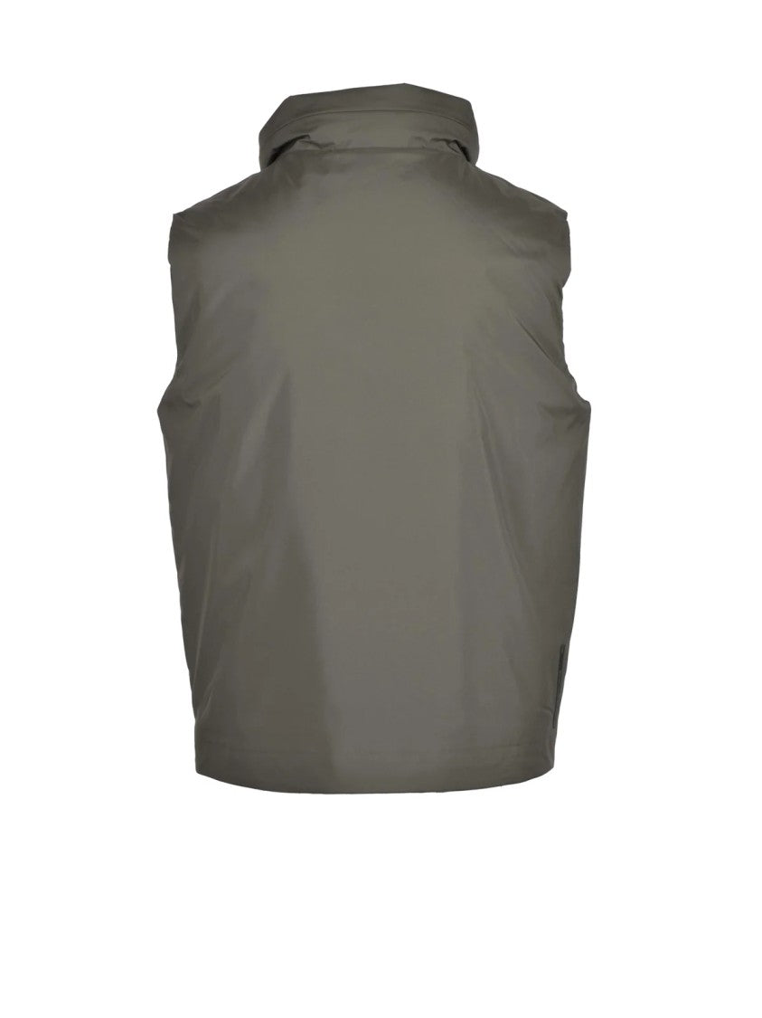 People Of Shibuya Quilted High-Collar Vest With Zippered Pockets