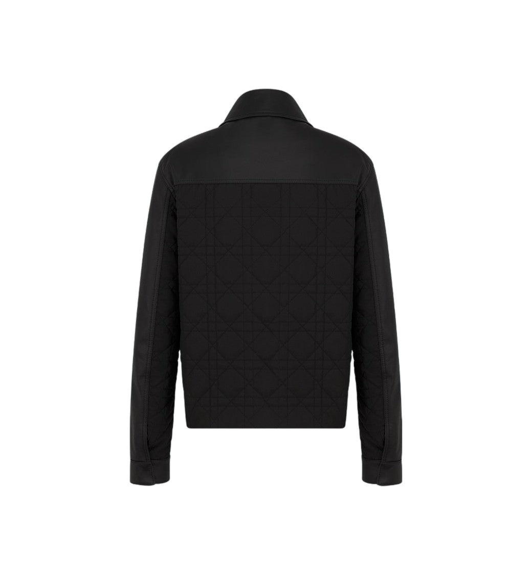 Christian Dior Quilted-Back Black Leather Minimalist Jacket