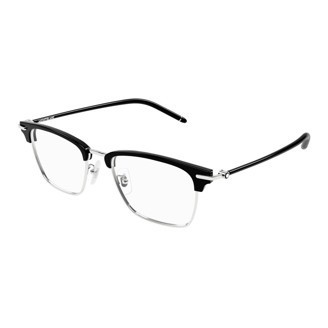 Montblanc Mb0409o Half-Rim Eyeglasses With Silver Detailing