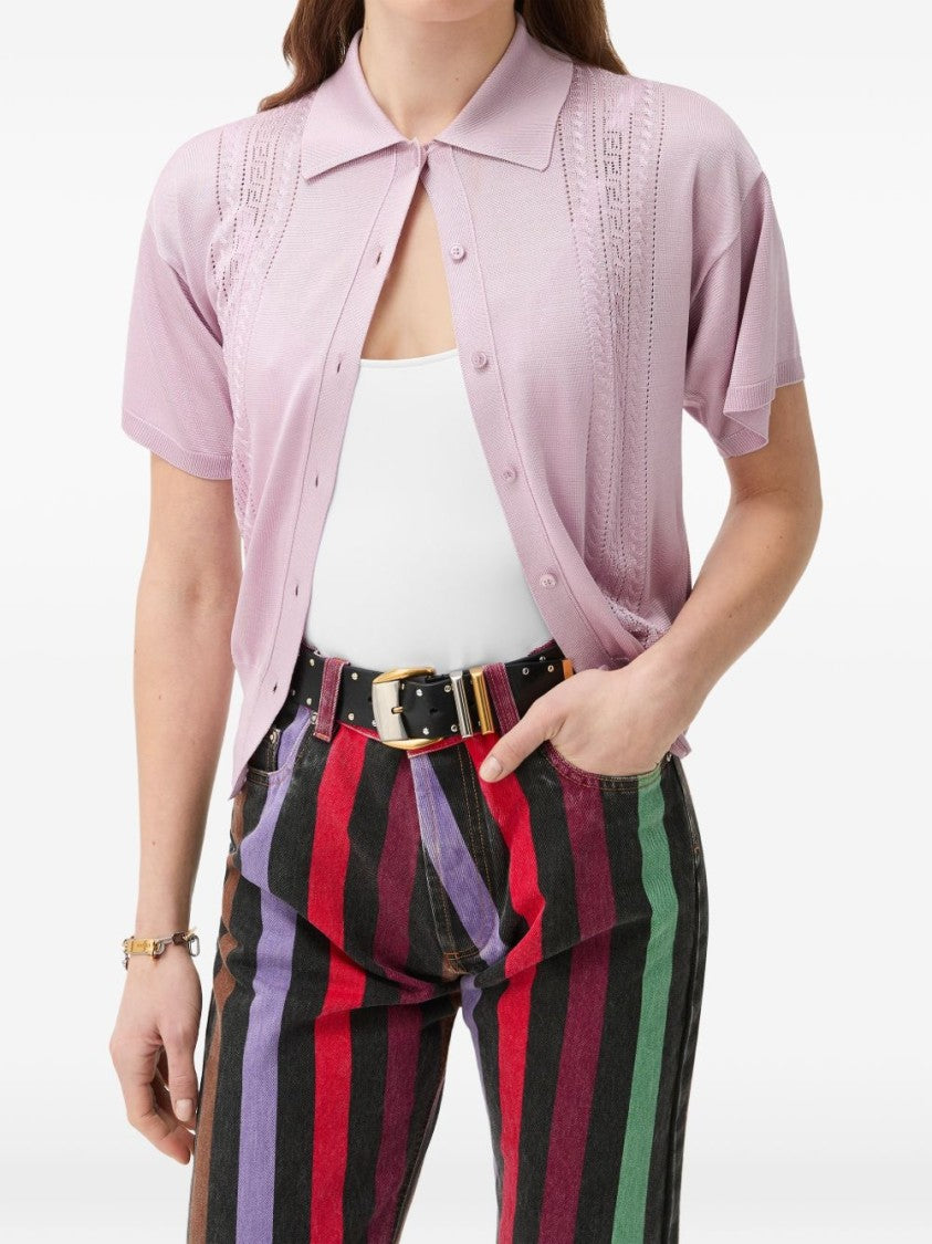 Versace Short-Sleeved Knit Sweater