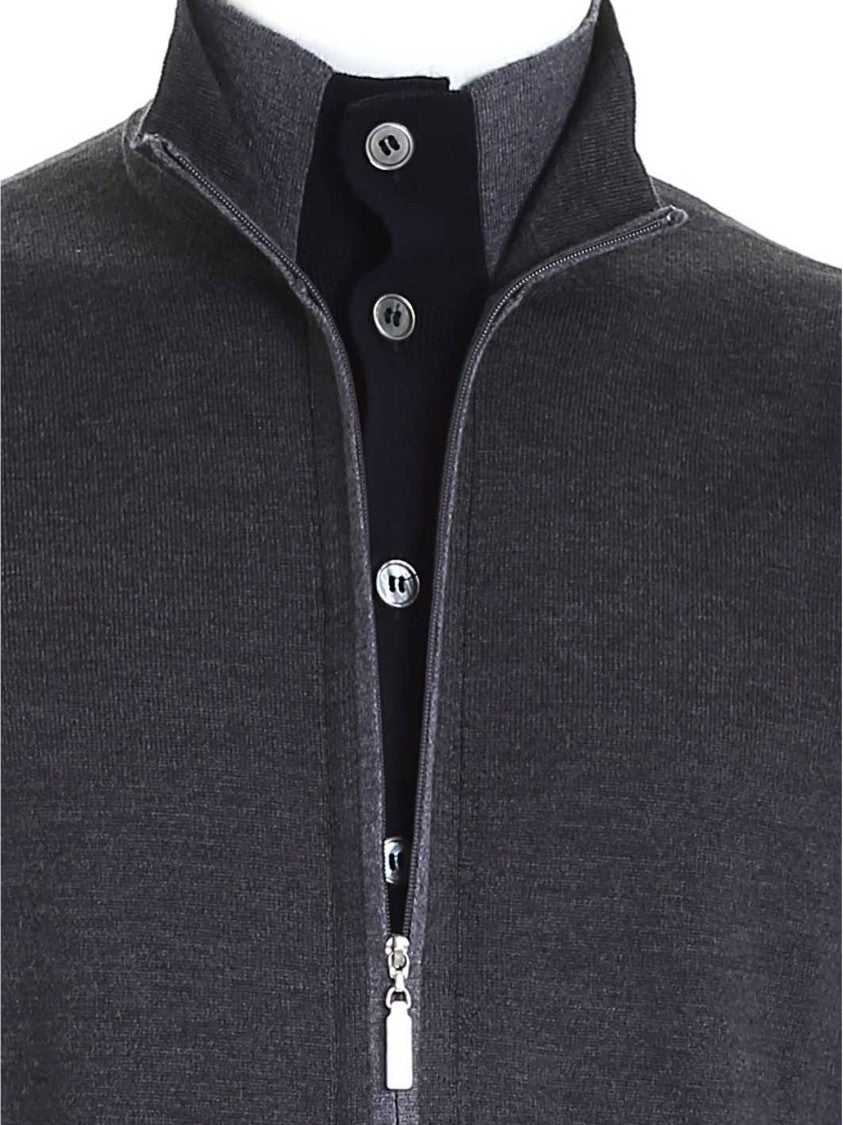 Paolo Fiorillo Capri Men's Zip-Up Sweater With High Collar