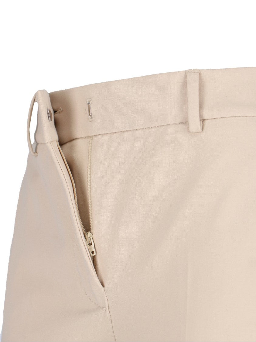 Incotex Beige Cotton Straight-Leg Trousers With Tailored Finish