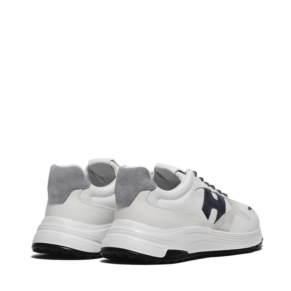 Hogan White Leather With Suede Inserts Sneakers