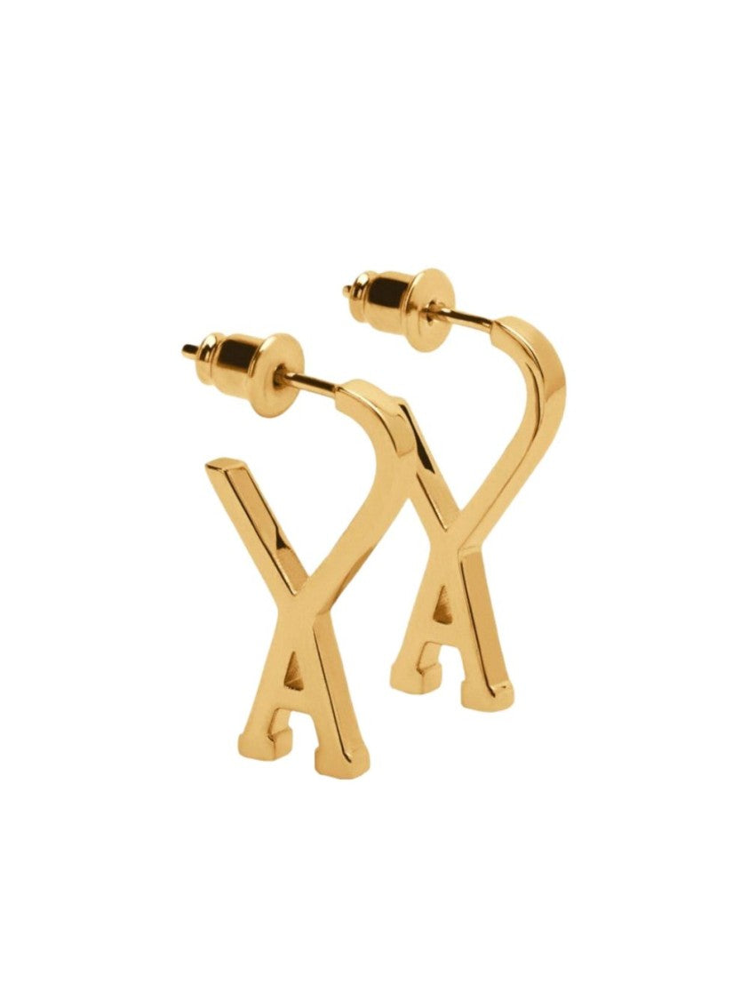 Ami Gold-Tone Brass Small Hoop Earrings