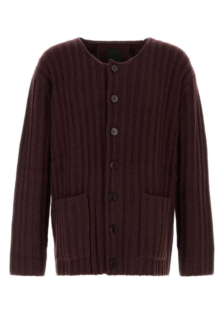 Givenchy Burgundy Cashmere Cardigan