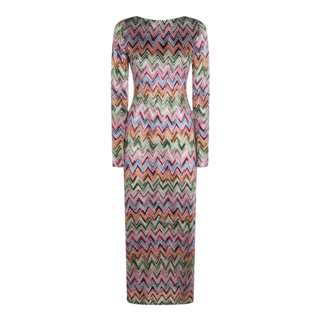Missoni Red Dress With Multi-Color Zigzag Pattern