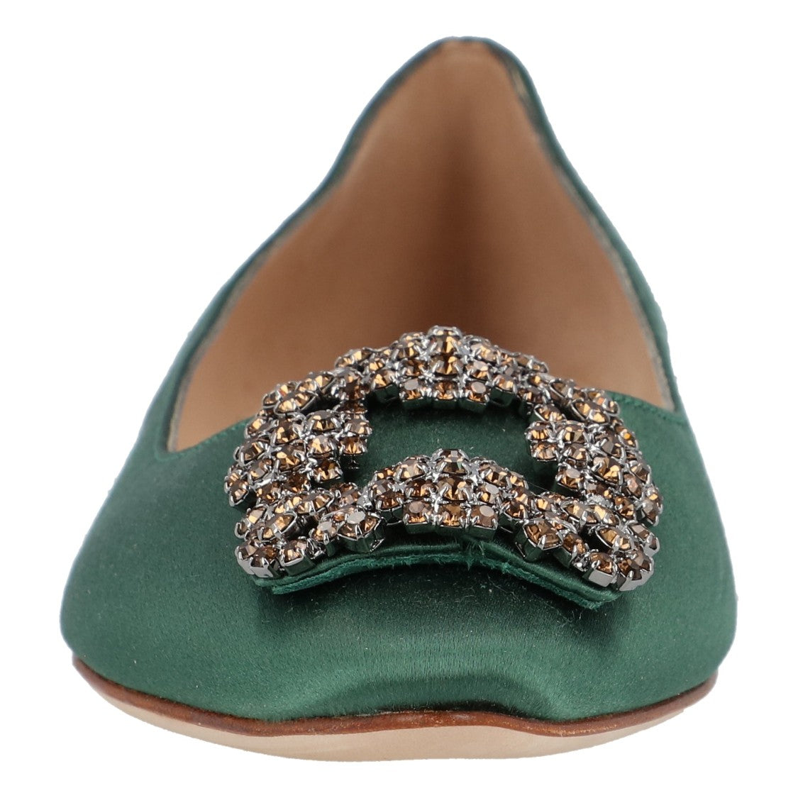 Manolo Blahnik Hangisi Flat Green
