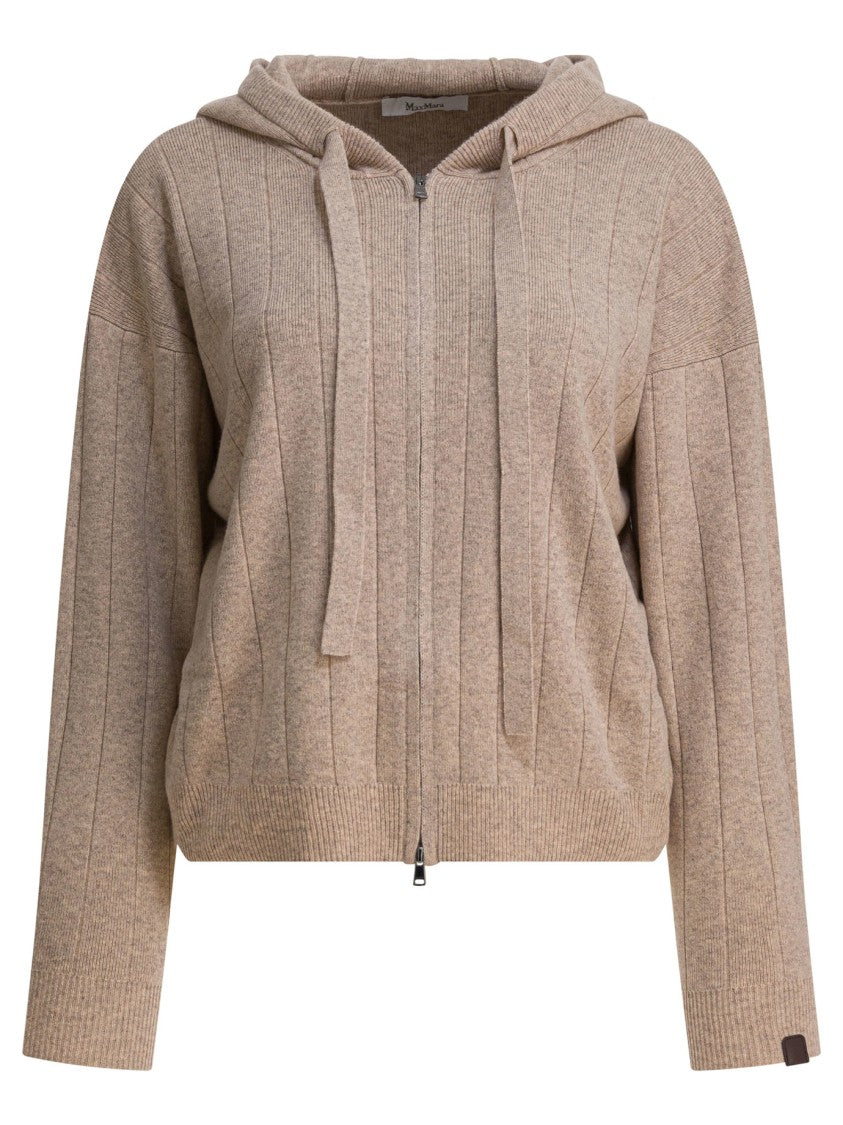 Max Mara Pure Cashmere Cardigan With Drawstring Hood