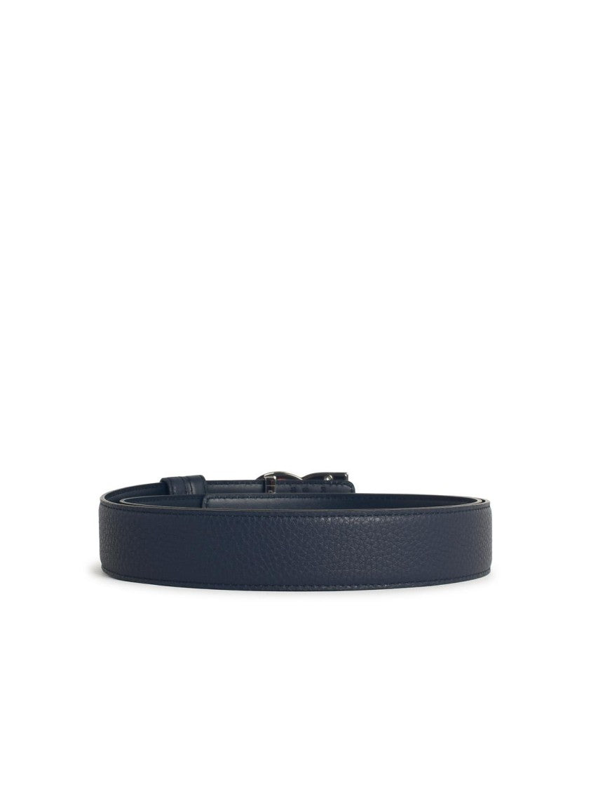 Dolce & Gabbana 'Dg' Logo Belt In Blue Leather
