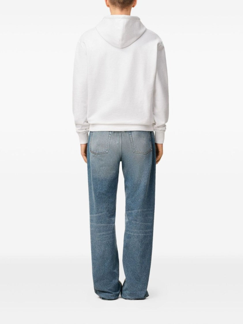 Ami Paris Minimalist White Hoodie