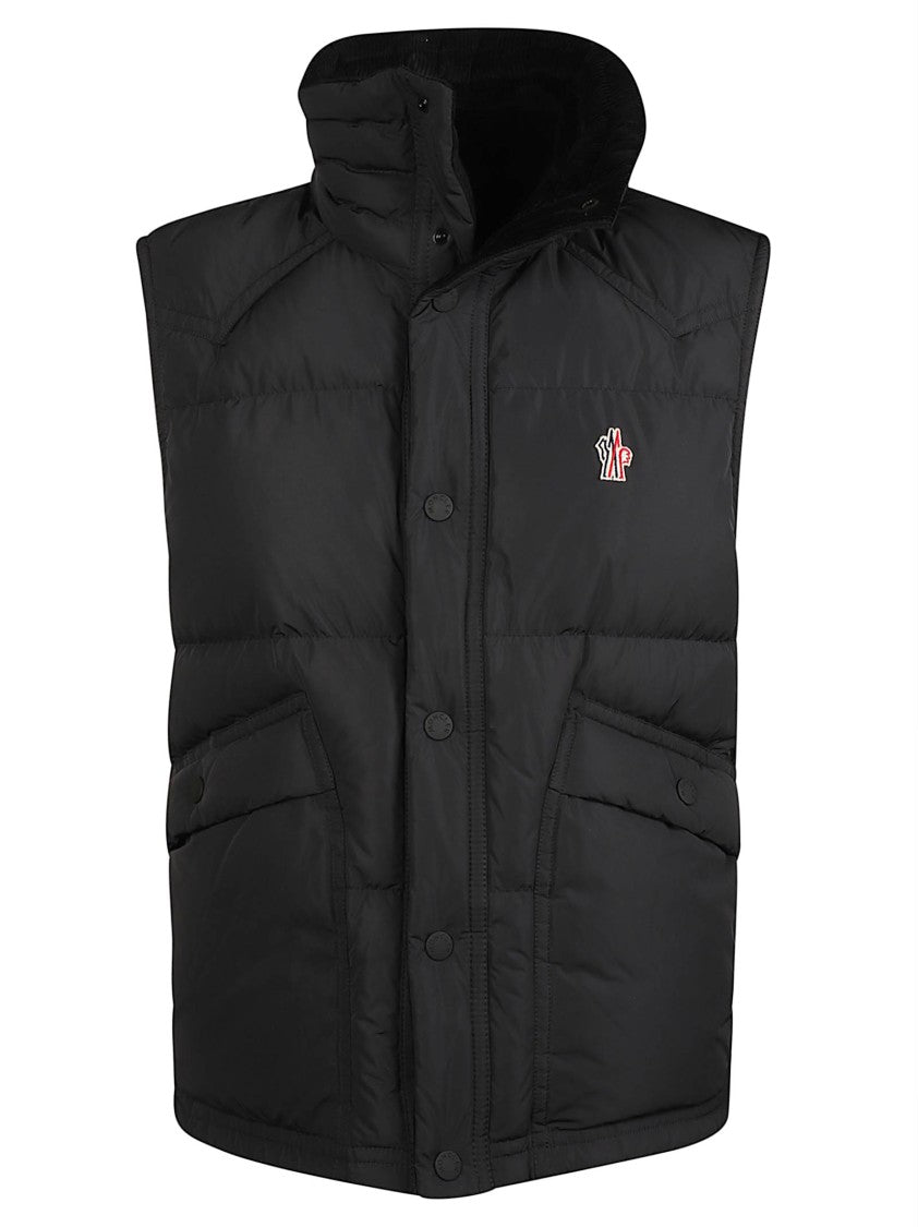 Moncler Grenoble Evans High-Collar Padded Flap Pocket Vest