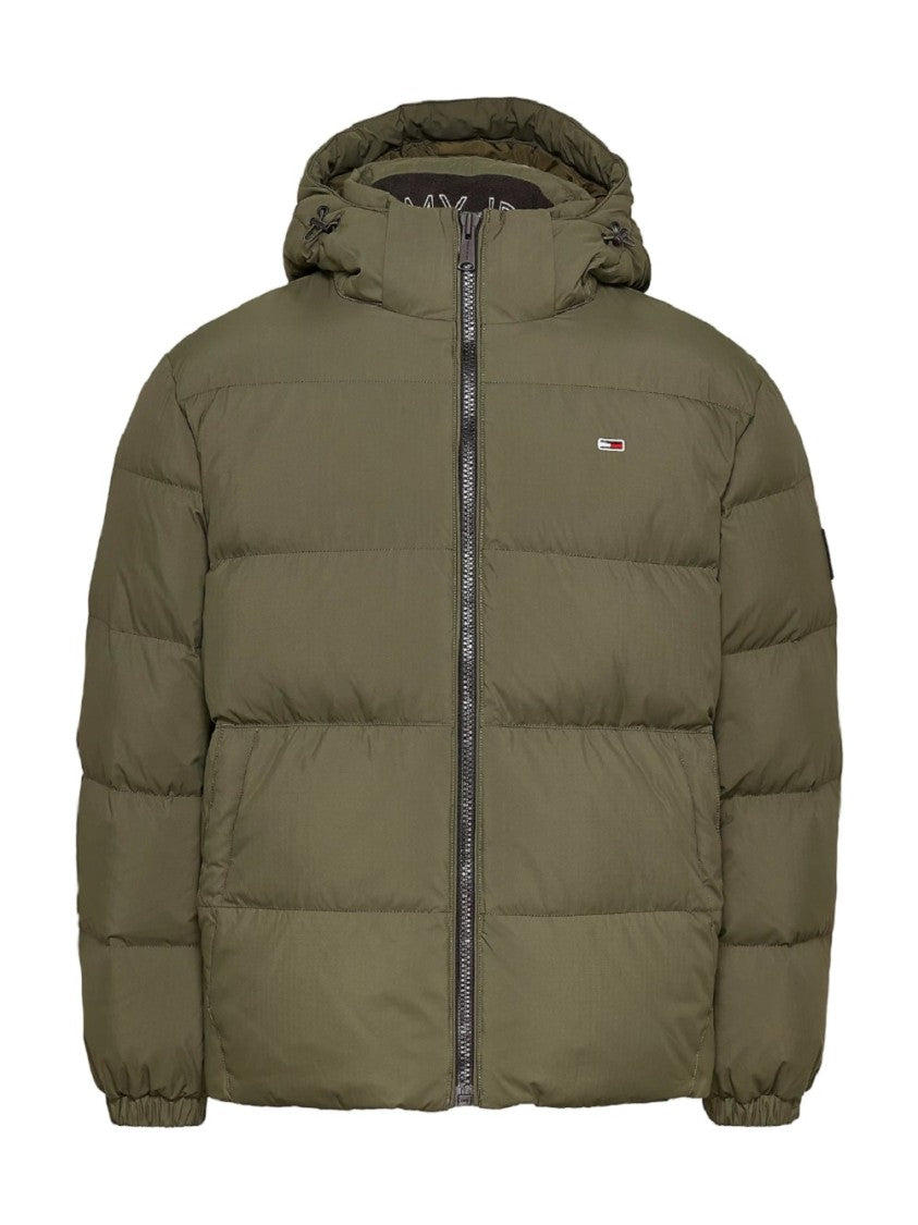 Tommy Jeans Water-Repellent Quilted Jacket With Removable Hood