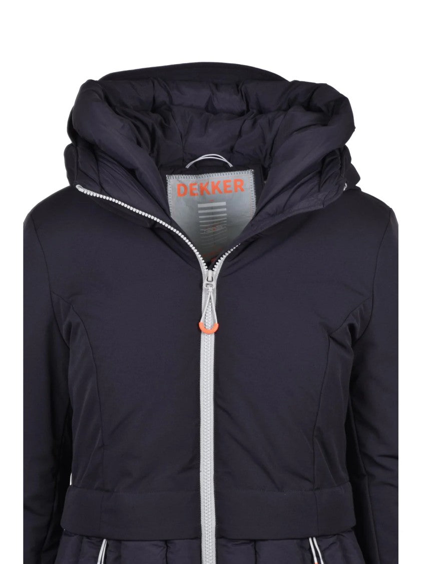 Dekker Black Hooded Quilted Polyamide-Blend Down Jacket