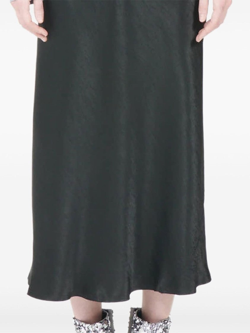 Maison Margiela Midi-Length Flared Hem Skirt In Acetate