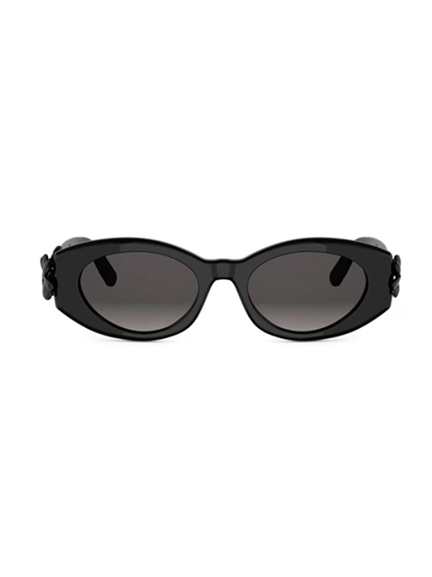Dior Black Dior Clover B1i Oval Sunglasses