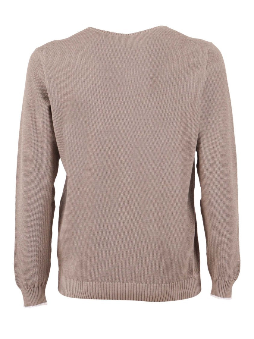 Fedeli Classic Crew Neck Long Sweater