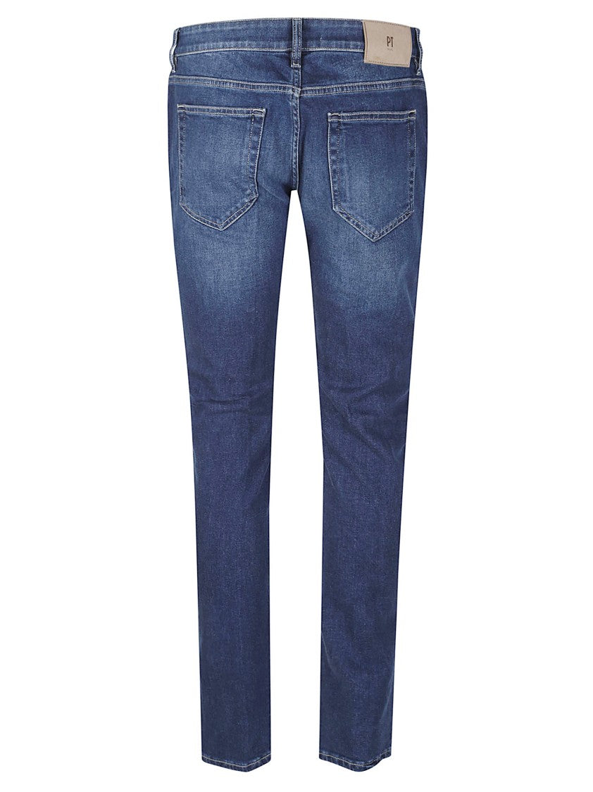 Pt Torino Blue Swing Cotton Slim Jeans