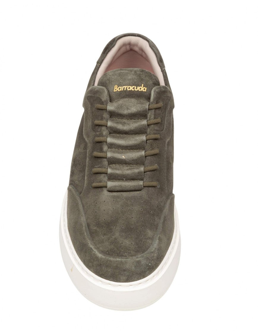 Barracuda Phoenix Suede Sneakers In Military Green