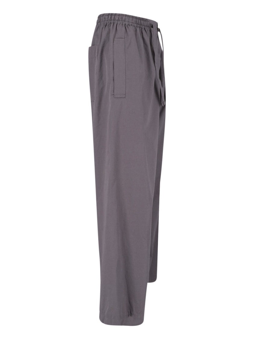 Lemaire Taupe Pyjama Elastic Waist Cotton Trousers