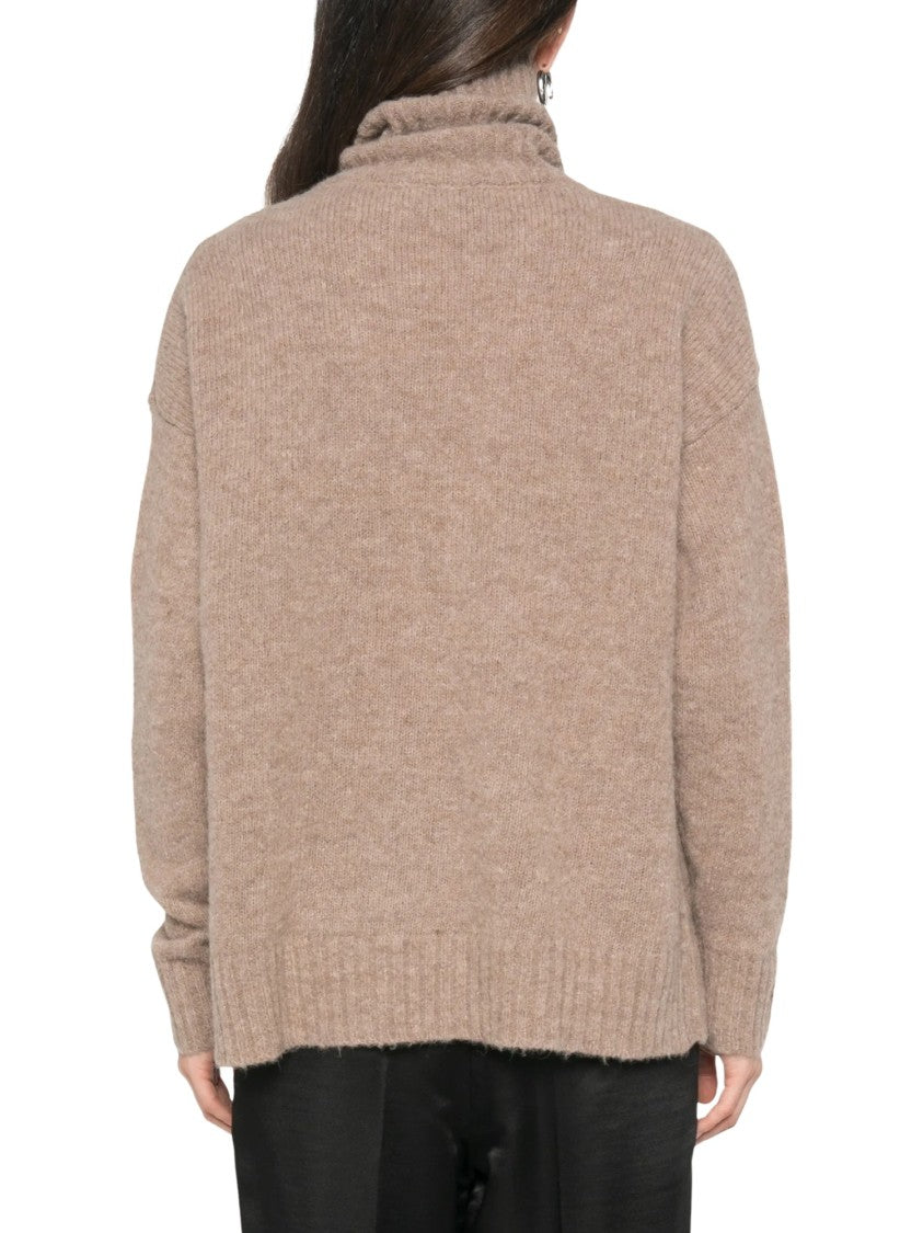 Jucca Brown Argyle Turtleneck